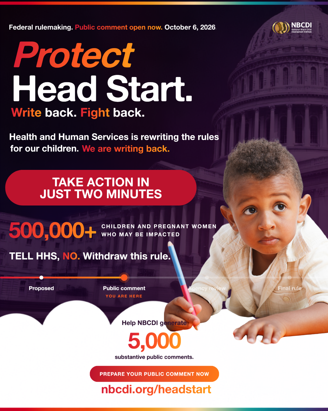 Protect Head Start printed flyer with QR code